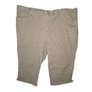 Gloria Vanderbilt Classic Tan Amanda Capri Pants Stretch 24w